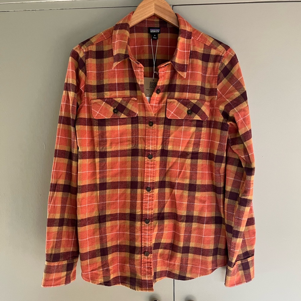 NWT Patagonia Women’s Long-Sleeved Fjord Flannel Shirt, Sz M
